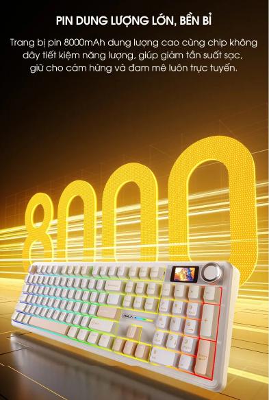 Product Introduction of Bàn phím cơ Aula F108 PRO - Fullsize kèm màn hình và núm xoay tùy chỉnh chế độ 14