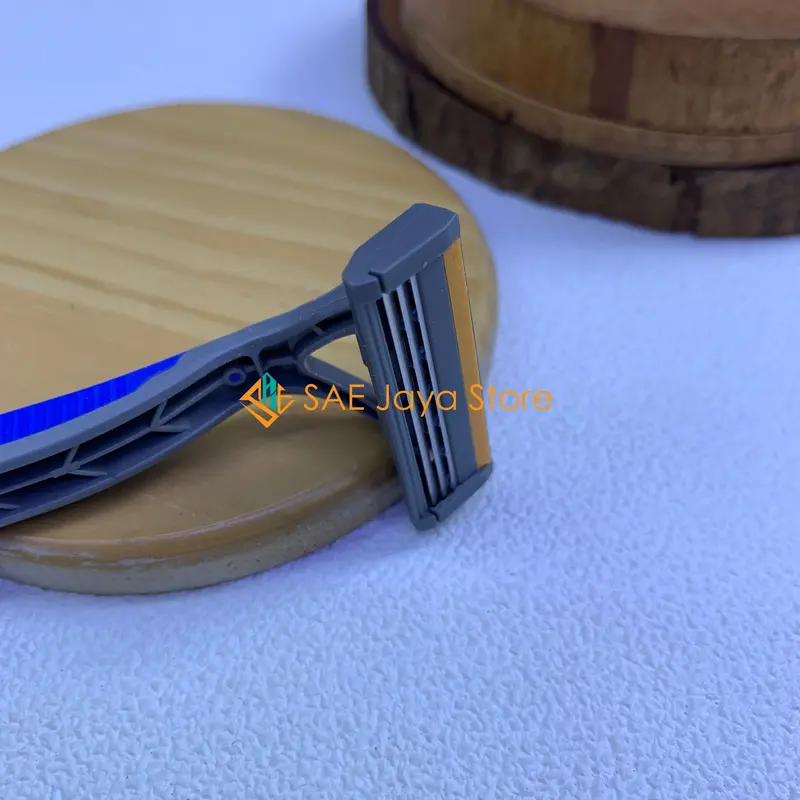 (12 PCS) ALAT PISAU CUKUR JENGGOT KUMIS BIRU 3 MATA PISAU MEREK VOXY GOLIATH ULTIMAX 3 MATA PISAU 4