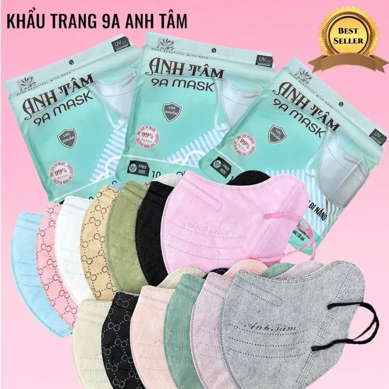 100-200 khẩu trang 9A Anh Tâm 5 Lớp chống nắng toàn diện Khẩu trang y tế