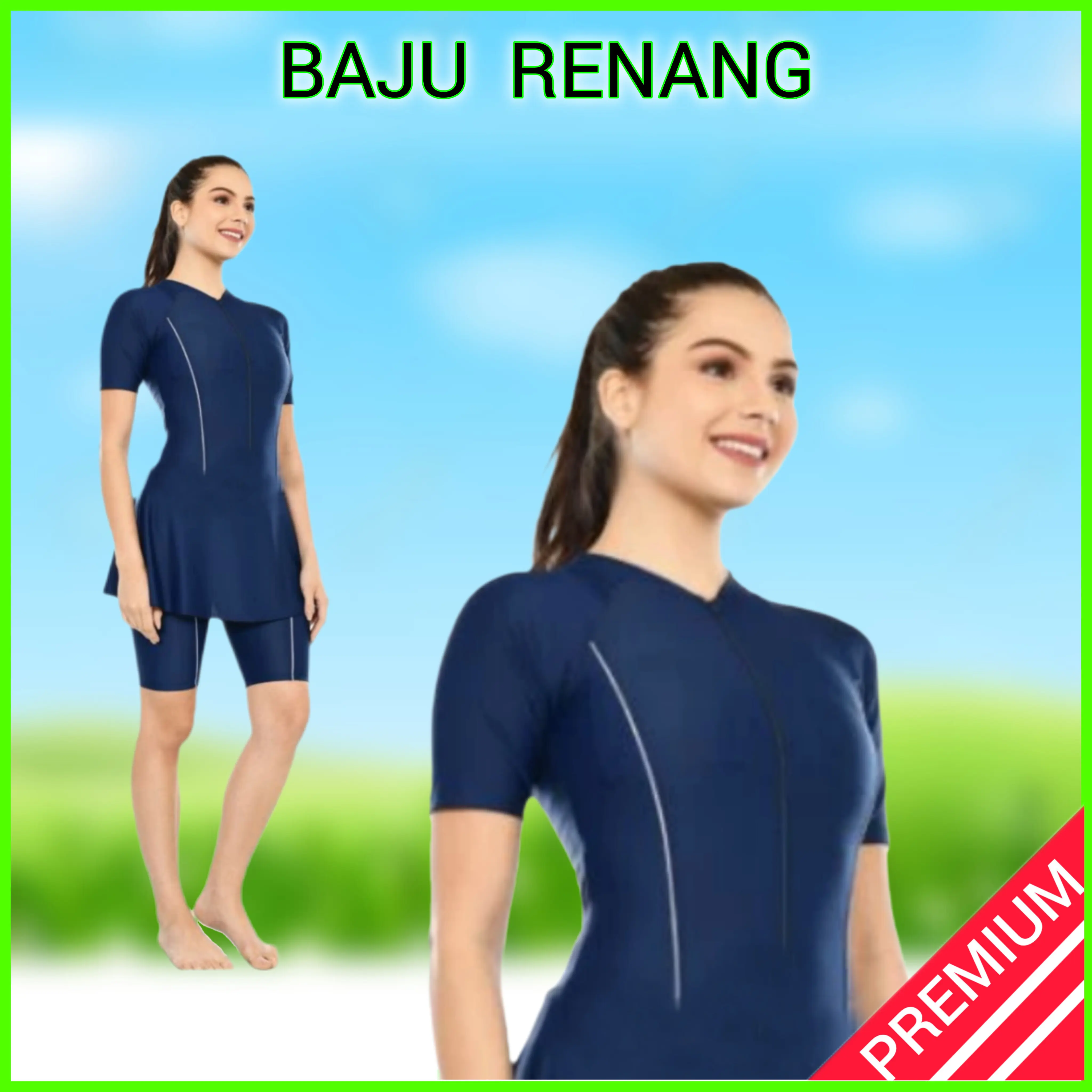 Baju Renang Wanita Dewasa Lengan Pendek Warna Polos Model Terusan Celana Rok Bahan Premium Ada CUP BH Bra Pakaian Berenang Cewek Remaja Ready Size Big JUMBO Murah Terbaru Swimsuit