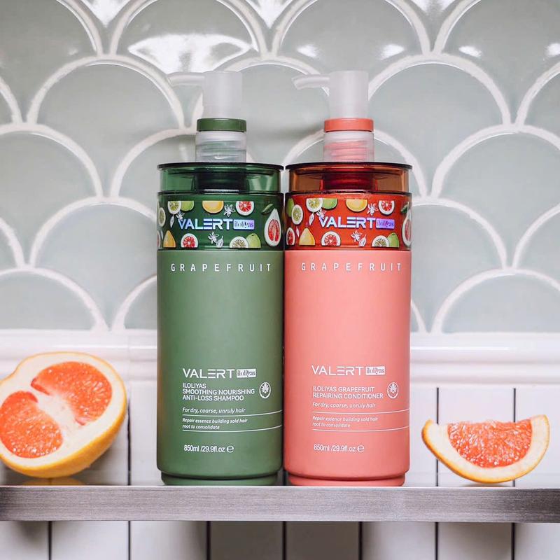  VALERT Dầu Gội Xả Bưởi Hồng 850ml x2 Cặp Dầu Gội Xả Hương Bưởi VALERT GRAPEFRUIT 850ml Phục Hồi Tóc Hư Tổn An Toàn Không Sulfates Parabens 