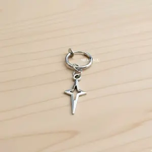 ANTING JEPIT PER TANPA TINDIK LIONTIN BINTANG PLAT