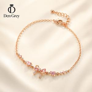 Vòng Tay Nơ Trái Tim Đính Đá Zircon Nữ Thiết Kế Tối Giản Cao Cấp Phong Cách Hàn Quốc Dễ Phối Đồ Dễ Thương Ngọt Ngào Vòng Tay Thời Trang Trang Sức Nữ Quà Tặng Sinh Nhật Quà Valentine Quà Bạn Gái Quà Bạn Thân Đi Học Đi Làm Đi Chơi tròn kiềng đeo
