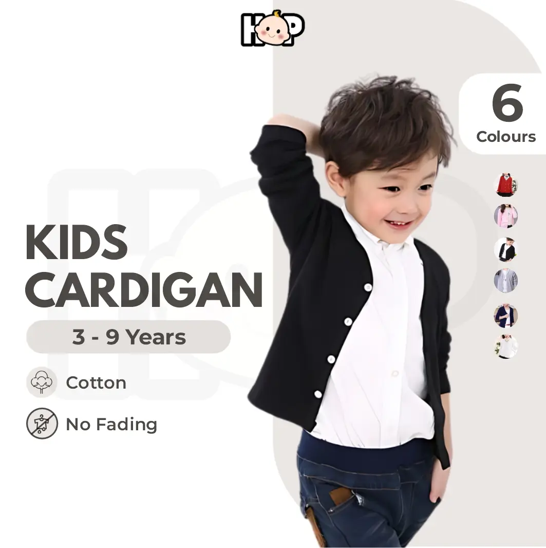 Kids Cardigan Cotton Long Sleeve Cute cardigan kids girl outwear | cardigan budak perempuan sweater cardigan baby girl Coats Baju Kanak Murah Knitted Cotton Cardigan
