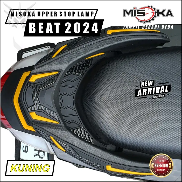Misoka Upper Stop Lamp Cover Beat 2024 Keyless Street Rubber Karet Aksesoris motor Matic Keren Murah 2