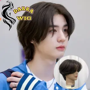 WIG RAMBUT PALSU PRIA KOREA MODEL BELAHAN TENGAH