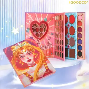 IGOODCO （LK29536） Eye Shadow Book Shimmer Matte Shimmering Powder Sequins Tiga Lapisan Makeup Palette Makeup Tahap