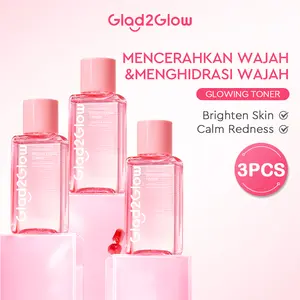 Glad2Glow Brightening Toner Pomegranate Niacinamide 80ml | Glowing Kulit Terhidrasi Tampak Lebih Cerah Menghidrasi Tampak Lebih Cerah whitening Acid Mencerahkan Kulit Niacinamide