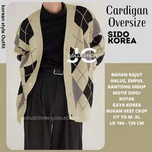 Kardigan Rajut OverSize Pria Sido Mocca Tae hyung  B T S - JCCollections