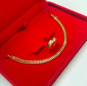 gelang tangan free cincin berlapis emas muda super mewah dan free surat dari toko