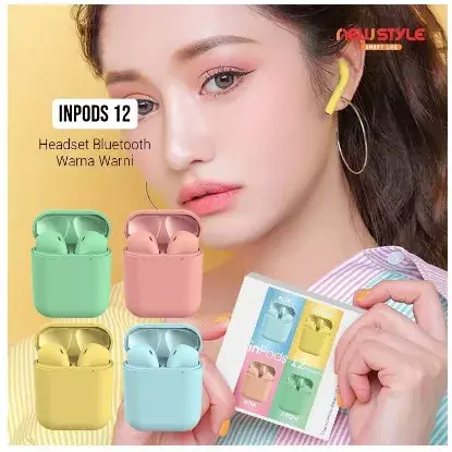 HEADSET BLUETOOTH MACARON FOR IPHONE & ANDROID STEREO BASS SENSOR SIDIK JARI