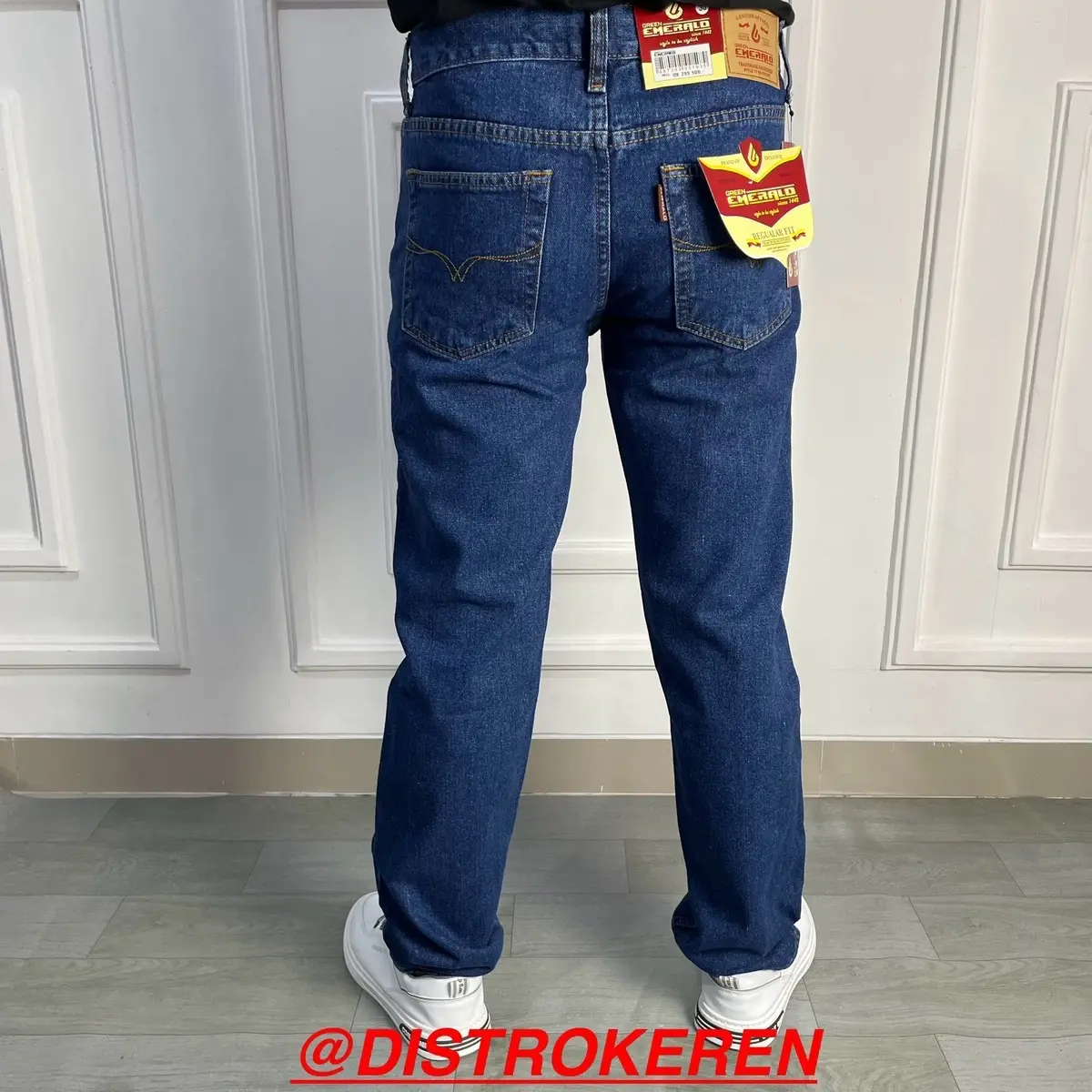 GREEN EMERALD ORIGINAL CELANA JEANS PRIA REGULER FIT model loose korrean style
