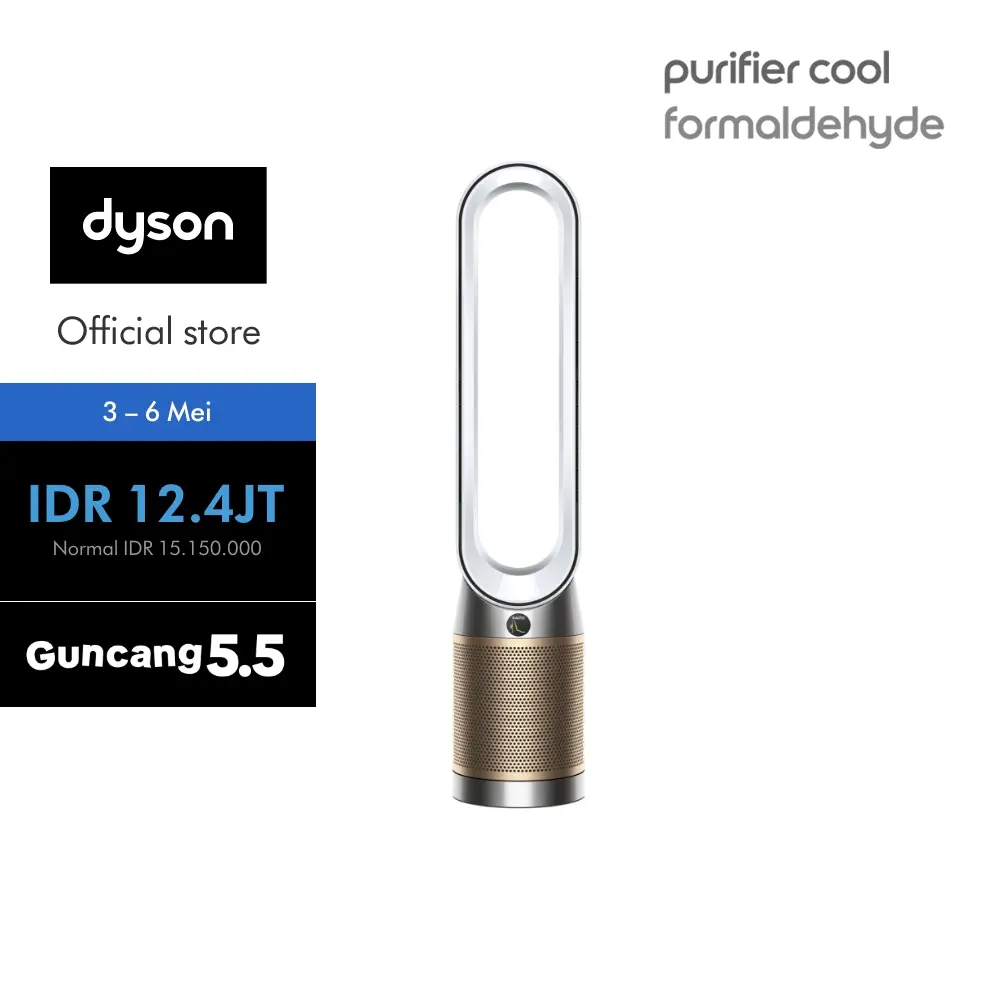 Dyson Purifier Cool  Formaldehyde Air Purifier TP09 (White/Gold) - Penjernih Udara