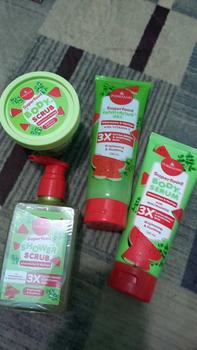 Product Review of [ISI 4] NIKITA MIRZANI x Purbasari Superfood Series Set - Body Serum + Shower Scrub + Body Scrub + Exfoliating Gel from B**e 1