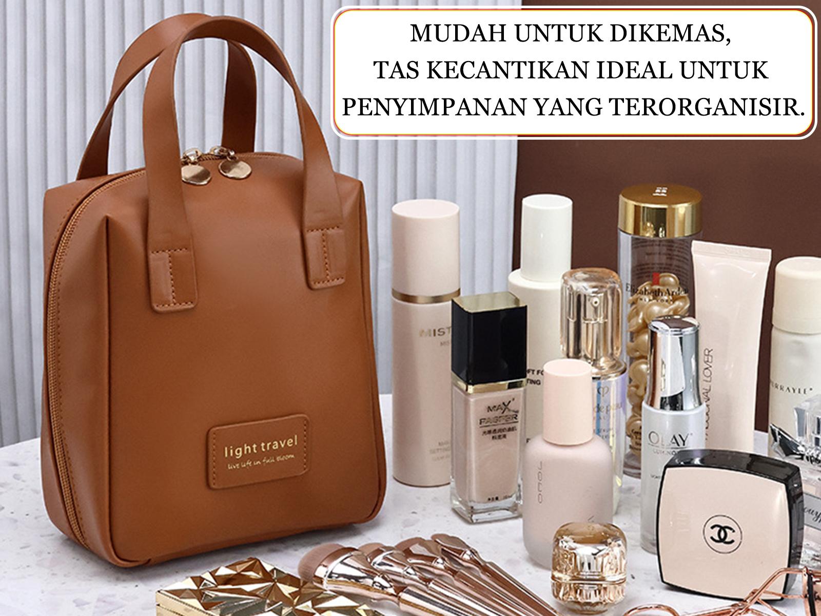 TANTOMI Tas Kosmetik Portable Shell Kapasitas Besar dan Tinggi Tas Kosmetik Kotak dengan Desain Elegan dan Fungsional