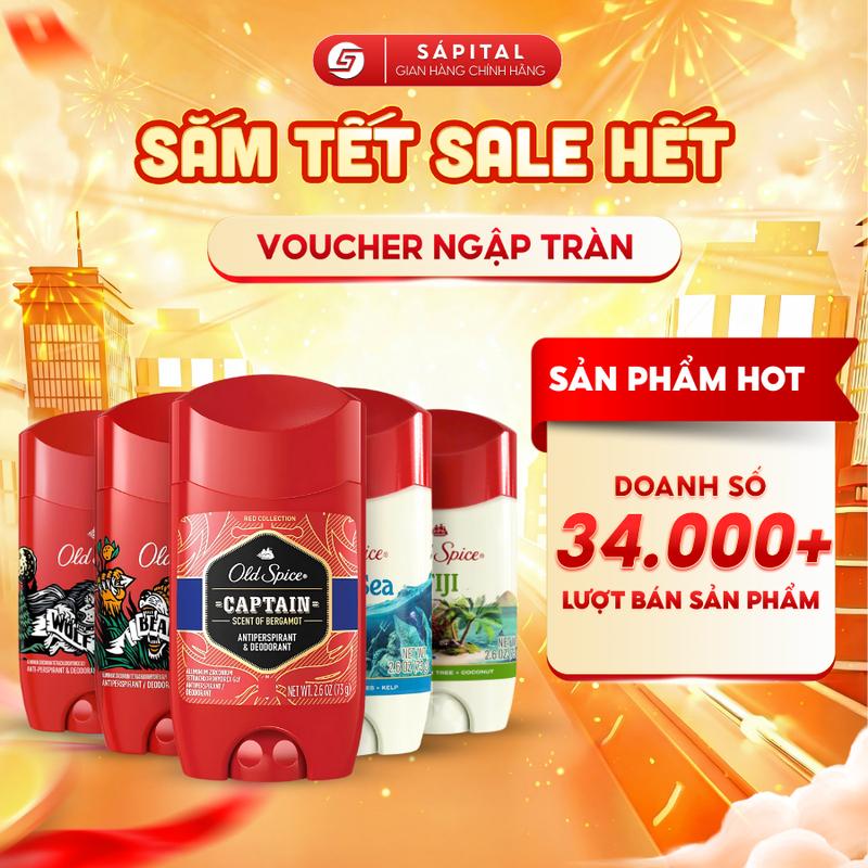 Old Spice Lăn Khử Mùi Sáp Khử Mùi Cơ Thể Cho Nam&Nữ Hỗ Trợ Giảm Tiết Mồ Hôi Lưu Hương Lên Tới 12H Đủ Mùi Hương Thương Hiệu Mỹ 73 85g