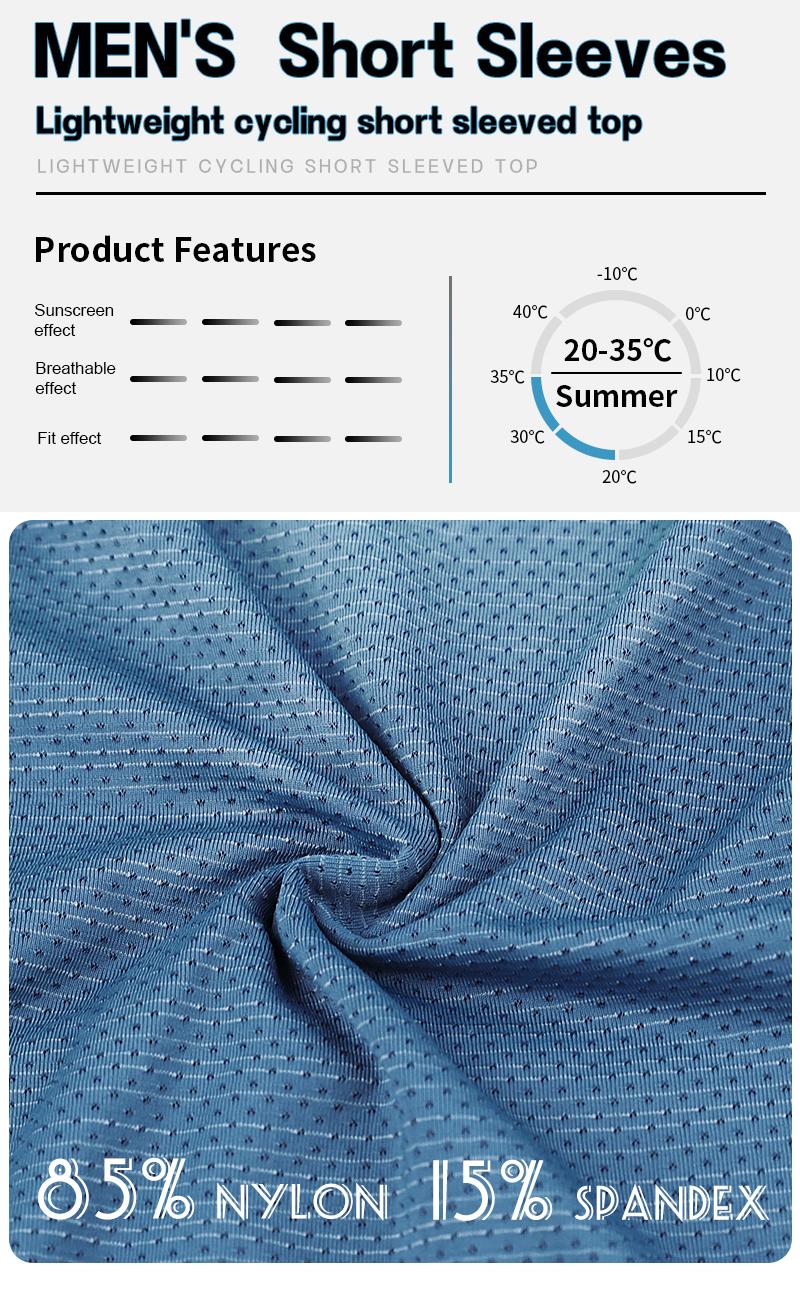 Product Introduction of Áo Thi Đấu Đạp Xe, X-TIGER, Dành Cho Nam Giới, Nhẹ, Áo Thi Đấu Ngắn Tay Đạp Xe, Chất Lượng Cao, Thoáng Khí, Ba Túi Sport Top 6