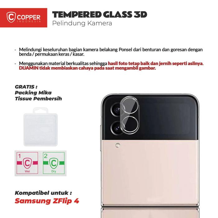 Gambar Copper Tempered Glass Kamera - Kompatibel untuk samsung Z Flip 4 dari Copper Official Balikpapan Kota Balikpapan Tokopedia