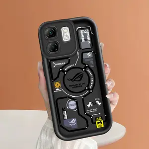 Case HP Untuk Infinix Smart 9 Hot 50i Casing Phone Mode Softcase Kesing Soft Silikon Sofcase Cassing Cesing Kasing Chasing 5055 Warna Hitam Dan Putih Tahan Jatuh
