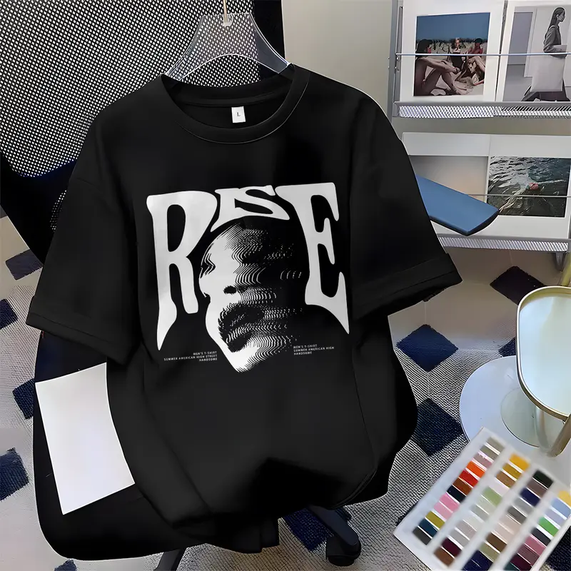 GF Kaos Wanita Boxy American Style Motif Printed Slim Fit T shirt Pria Oversize Basic Unisex Tee Katun Combed Bahan Nyaman Baju Atasan Wanita - Kaos Skena Vintage Y2k - Kaos Oversize Style Hijab - Y0370 0