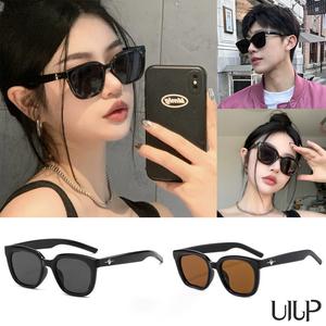 แว่นกันแดดโพลาไรซ์จากเกาหลี เหมาะสำหรับหน้ากลม ป้องกันรังสียูวี แว่นกันแดดขอบเต็ม สำหรับผู้หญิงและผู้ชาย วัสดุพลาสติก เหมาะสำหรับขับรถ