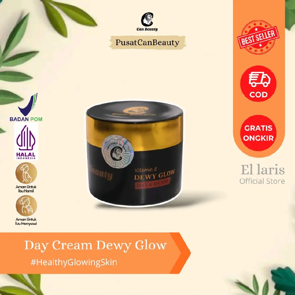 (FREE GIFT) Can Beauty DAY CREAM DEWY GLOW , BPOM , HALAL (100% ori) Skincare CanBe El laris