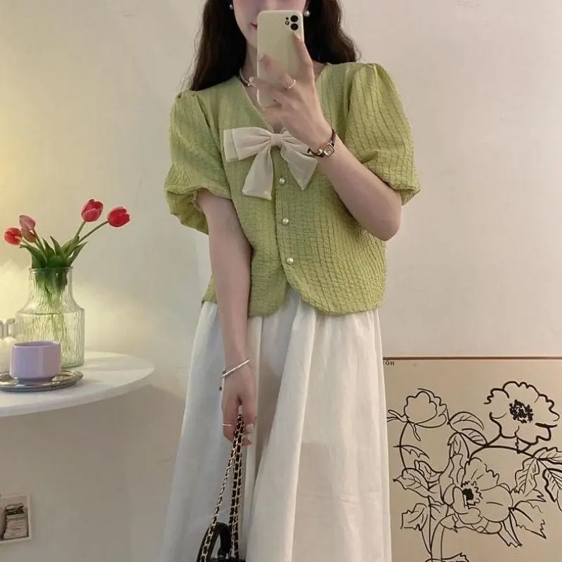 YOONA TOP / BOW TOP / KOREAN STYLE / ATASAN WANITA / AESTHETIC TOP