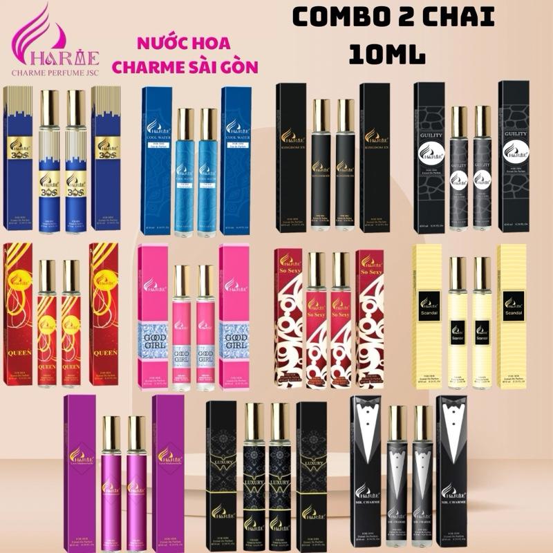 Charme Perfume Combo 2 Chai Nước Hoa 10ml Nam Và Nữ Dành Cho Good Girl Queen Mr Charme Scandal Cool Water So Sexy Luxury Guilty PHIÊN BẢN CAO CẤP