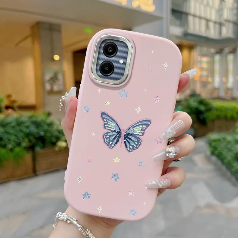 Casing Hp Untuk Samsung Galaxy A06 Case Kesing Cesing pola kupu-kupu Kasing Silikon lemak Softcase 2