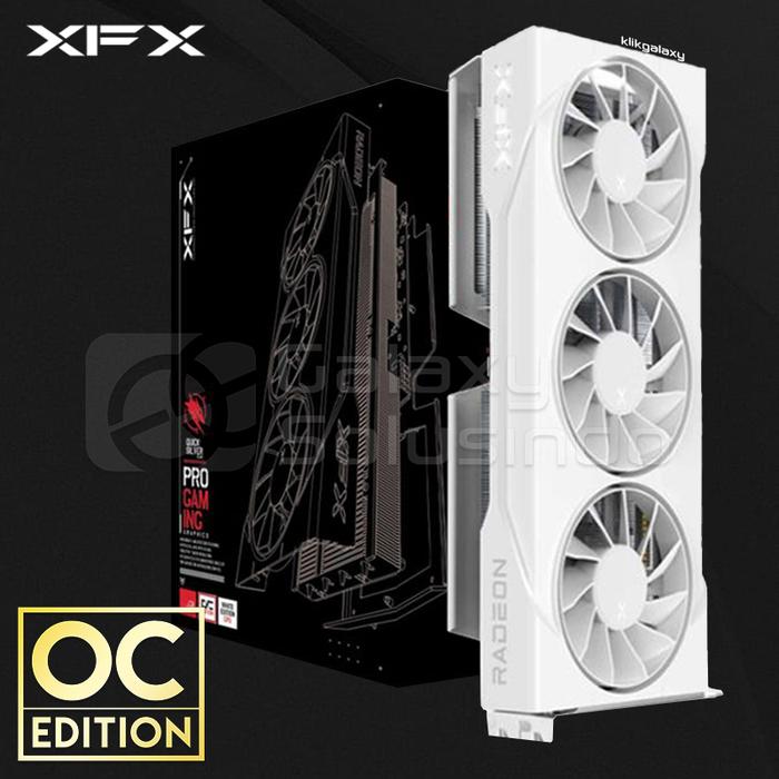 Gambar XFX Radeon RX 9060 XT SWIFT White Triple Fan 16GB OC GDDR6 - VGA RX9060 DDR6 Graphic Card dari Gasol WTC Surabaya Kota Surabaya Tokopedia
