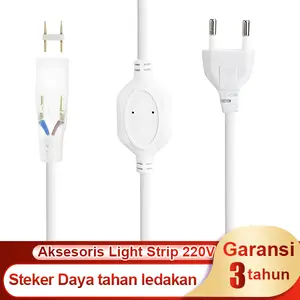SOKET KONEKTOR COLOKAN LAMPU LED NEON FLEX SELANG 220V