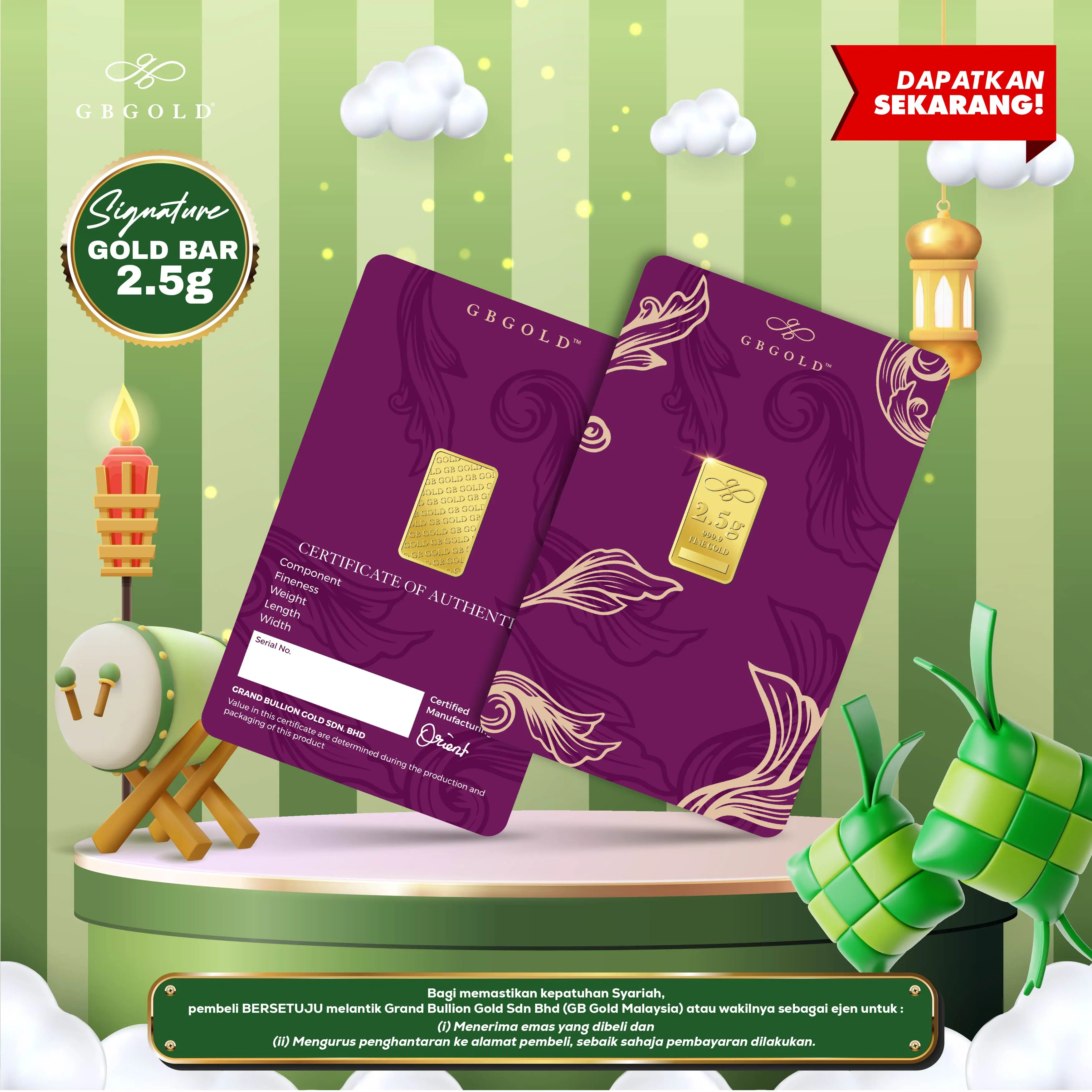 GB GOLD Signature GoldBar 2.5g (Emas 999.9)