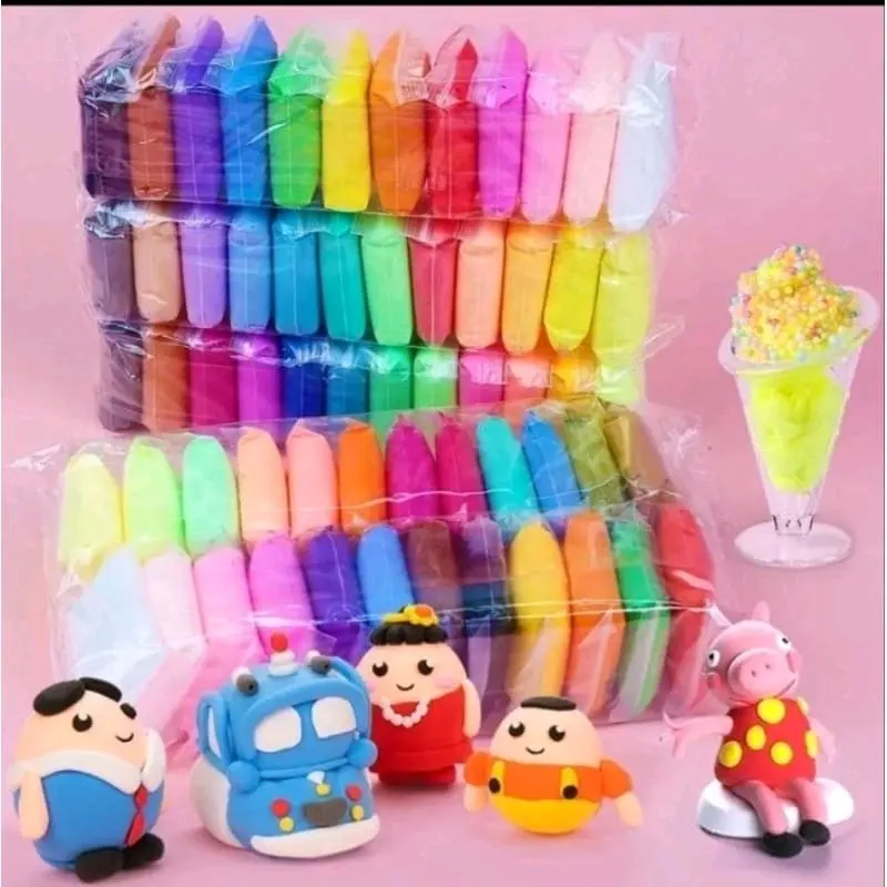 Mainan Anak Clay DOW Plastisin Slime 12 Warna - Squishy Toys