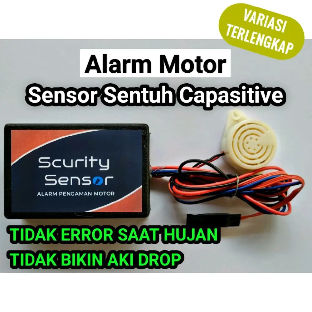 Scurity Sensor Alarm Motor Sentuh Capacitive Anti Maling Otomatis Mengunci Hemat Aki Tidak Error Saat Hujan Tanpa Remote