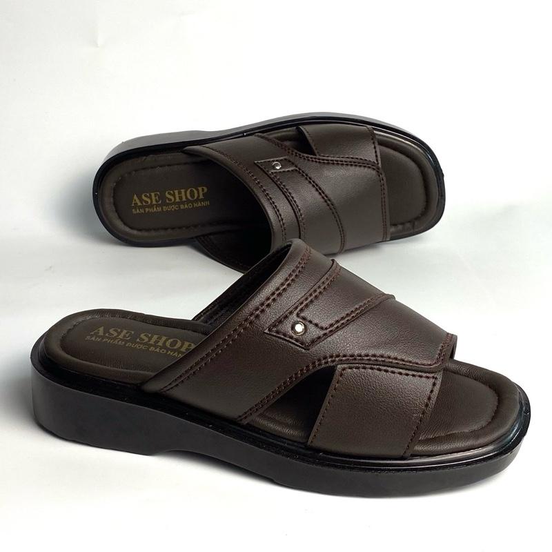  Dép nam quay ngang,TM03  dép nam Minh Hiếu,dép nam cao cấp,dép nam đẹp,dép nam trung niên cao 4cmchắc chắn đường may tỉ mỉ bao bong tróc 