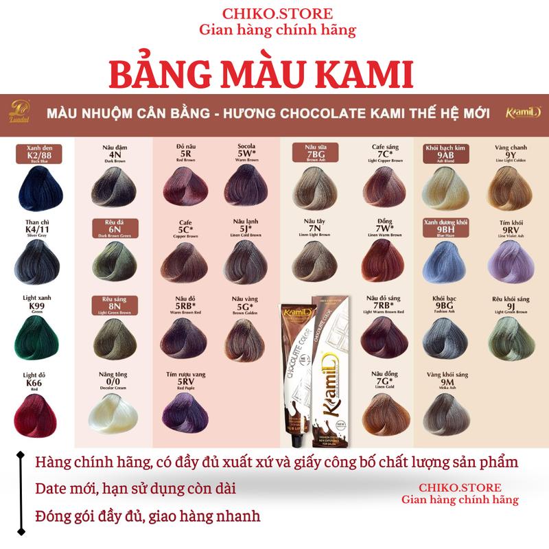 Thuốc nhuộm tóc tại nhà Kami Link giá sỉ cho sakon, không tặng kèm trợ nhuộm Đổi Màu Tóc Nữ