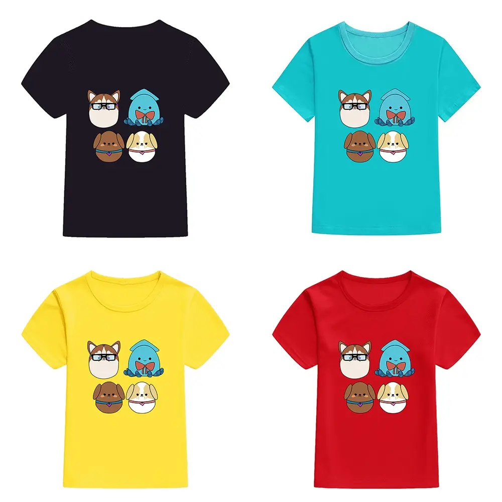 Squishmallows Happy Partner Anniversary Papamutt Children's T-Shirt Tshirt Casual Short Sleeve Loose Unisex Teenagers Tee Top