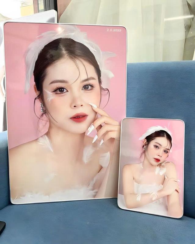  Khung Ảnh Tráng Gương In Theo Yêu Cầu 4K Ultra HD Gỗ 9mm Hợp Kim Titan 30x40 40x60 50x75 60x90 cm In Ảnh Cao Cấp 