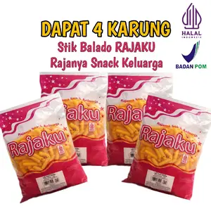 [Dapat 4 Bungkus] Stik Balado & Jagung Bakar Rajaku Pedas Manis Lezat Cocok untuk Lebaran  Food Snack Cemilan Keripik Kripik Makanan
