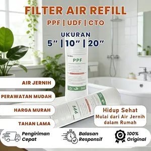 FILTER AIR CARTRIDGE SPUN SEDIMEN DERDOLY 2.1” / 5” INCI 2.1” / 5”  INCH PENJERNIH SARINGAN AIR BUSA FILTER AIR