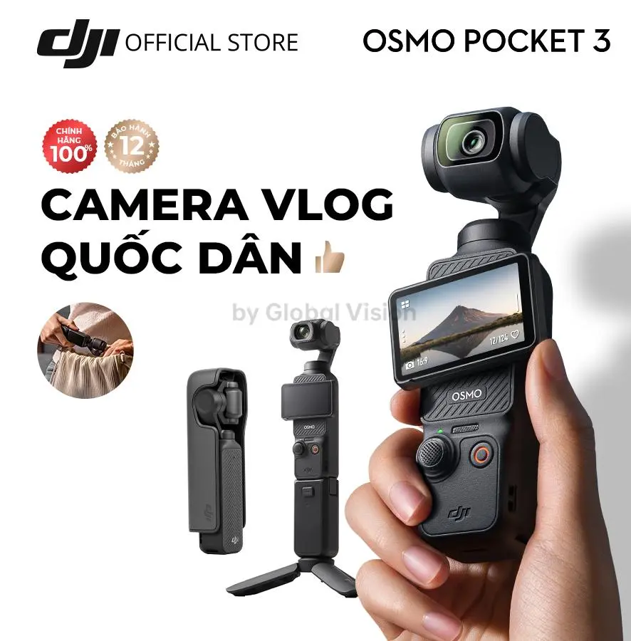 DJI Osmo Pocket 3 Camera cầm tay bỏ túi nhỏ gọn, quay video vlog sắc nét 4K 120fps (DJI OP 3) | BigBuy360 - bigbuy360.vn DJI Osmo Pocket 3 Camera cầm tay bỏ túi nhỏ gọn, quay video vlog sắc nét 4K 120fps (DJI OP 3) | BigBuy360 - bigbuy360.vn
