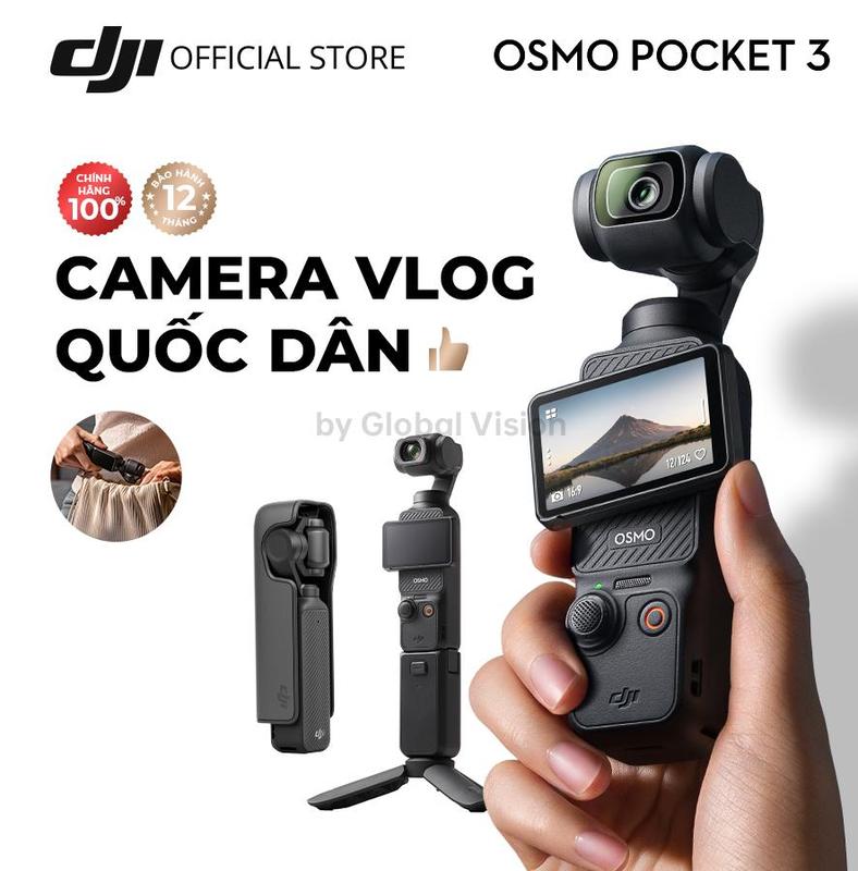 DJI Osmo Pocket 3 Camera cầm tay bỏ túi nhỏ gọn, quay video vlog sắc nét 4K 120fps (DJI OP 3)