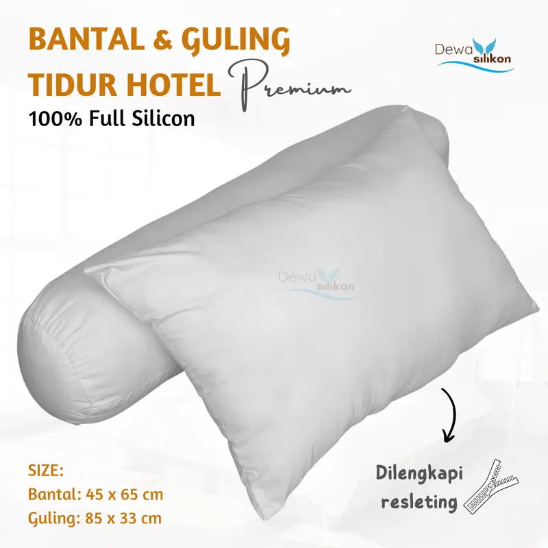 PAKET HEMAT 2 Bantal Tidur Hotel 45x65 ISI SILICON Bantal Dewasa Premium bed dakron 2
