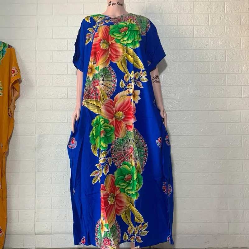 LONGDRESS KALONG JUMBO LD 145 KENCANA UNGU LABEL BIRU Casual Wanita Baju Nyaman 8