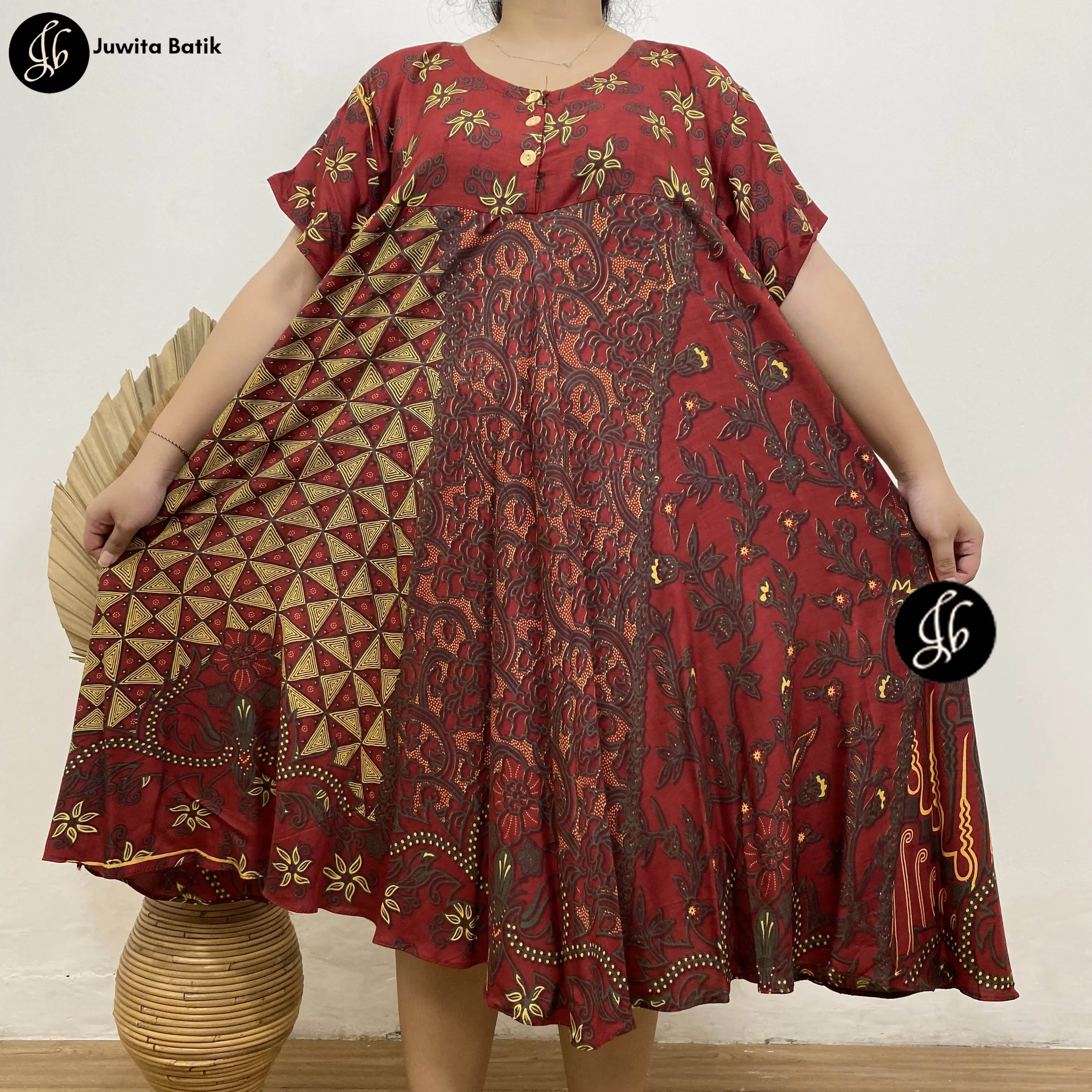 Daster Payung Jumbo XXL LD 130 Motif Batik Geger Cocok Untuk Busui Dan Bumil Terbaru 2024
