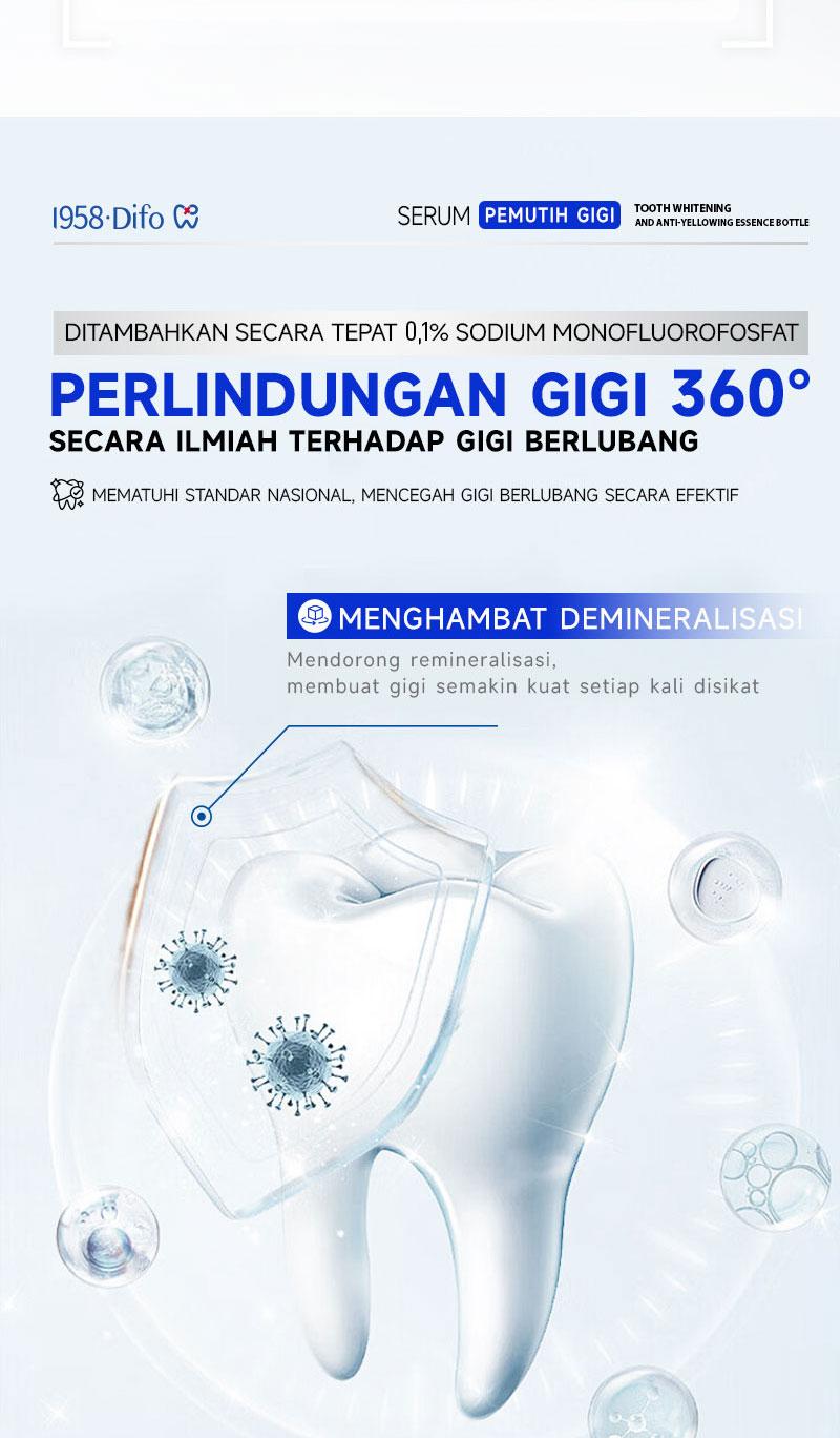 【PAKET HEMAT】1958 Difo Enamel Regeneration Whitening Essence  Memperbaiki gigi & mencegah gigi berlubang/ Menghilangkan noda/Mengandung fluoride/Mengurangi sensitivitas gigi/Menjaga kesehatan gusi/ Menyegarkan napas