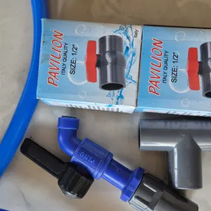Stop Kran Ball Valve PVC / Ball Valve 1/2 in 3/4 in 1 in PVC Stop Kran Plastik