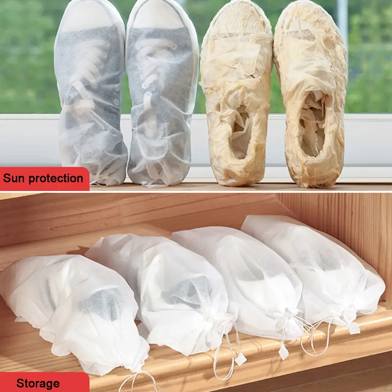 1 Pair Of Practical Drawstring Style Non-Woven Fabric Anti Yellowing ...