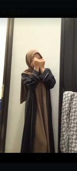 Product Review of ZARQA - Luna Gamis 2 | Abaya gamis sisesa Two Tone List Bisban Polos Muslim Turki Dewasa Remaja Lebaran terbaru 2025 Crinkle Mewah Maxi abaya santri Airflow Simple from n**l 1