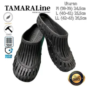 Sepatu Sandal Selop Karet Pria Wanita Unisex Anti air licin slip Kuat Lentur Casual Kerja Kantor Motor Kebun Murah Promo Shoes Premium Comfort Best Choice TAMARALine  178